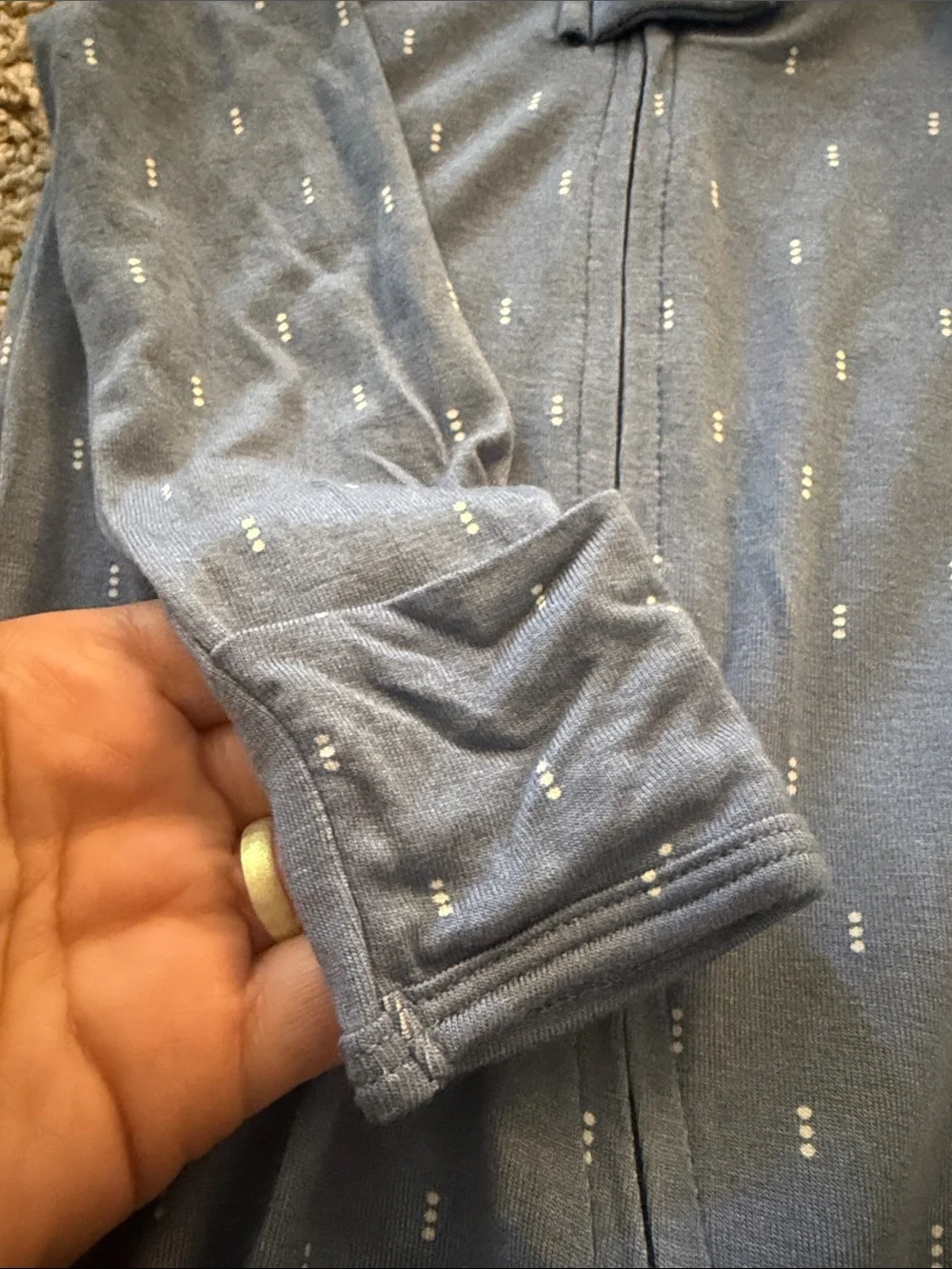 Carter's Slate Blue Footed One-Piece Pajamas